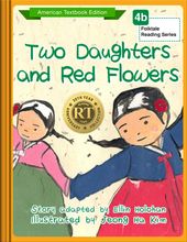 Two Daughters and Red Flowers